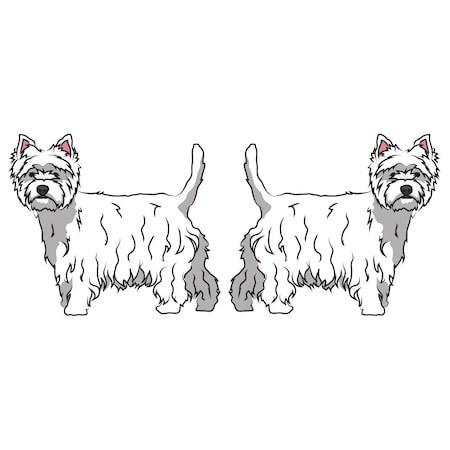 Signmission West Highland White Terrier Dog Decal, Dog Lover Decor Vinyl Sticker D-24-West Highland White Terrier